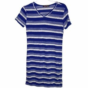 TShirt Midi dress blue and white stripe